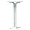 vidaXL Table de bar blanc &Oslash;60x110 cm bois d'ing&eacute;nierie et acier