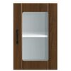vidaXL Armoire murale de cuisine et porte en verre Lucca ch&ecirc;ne marron