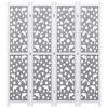 vidaXL Cloison de séparation 4 panneaux Gris 140x165 cm Bois solide