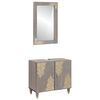 vidaXL Ensemble de Meubles de Salle de Bain 2 pc Gris 62 x 33 x 58 cm