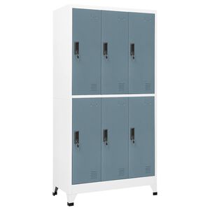 vidaXL Armoire &agrave; casiers Gris clair et gris fonc&eacute; 90x45x180 cm Acier