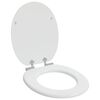vidaXL Si&egrave;ge de toilette &agrave; fermeture douce Blanc 44 x 38 cm