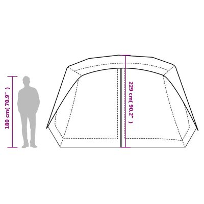 vidaXL Tente familiale avec LED 10 personnes à dégagement rapide