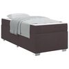 vidaXL Cadre de lit avec matelas Marron foncé 80 x 200 cm tissu