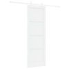 vidaXL Porte coulissante 73,5 x 211 cm Bois d'ing&eacute;nierie Blanc