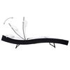 vidaXL Chaise longue R&eacute;sine tress&eacute;e Noir