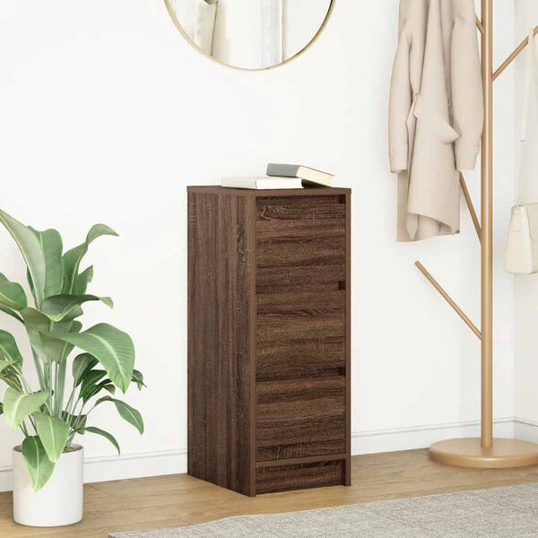 vidaXL Buffet chêne marron 29,5x34x76 cm bois d'ingénierie