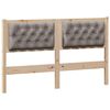 vidaXL T&ecirc;te de lit Autre Marron et taupe 150 cm Bois massif en pin