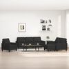 vidaXL Ensemble de canap&eacute;s 4 pcs avec coussins Noir Tissu