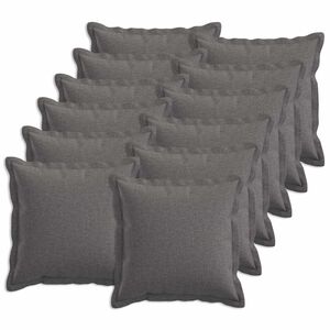 vidaXL Housse de coussin 12 pc HOUTEN Gris clair 40 x 40 cm