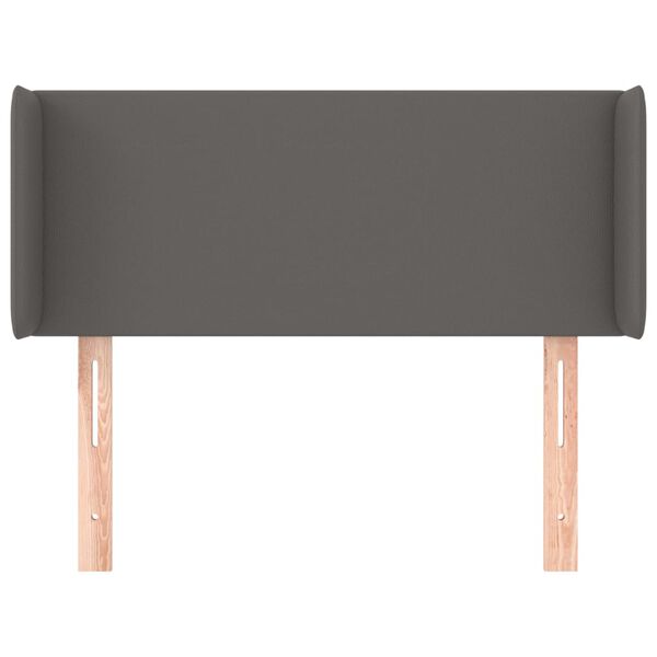 vidaXL T&ecirc;te de lit avec oreilles Gris 93x16x78/88 cm Similicuir