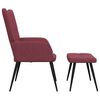 vidaXL Chaise de relaxation avec tabouret Rouge bordeaux Tissu