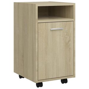vidaXL Armoire lat&eacute;rale avec roues Ch&ecirc;ne Sonoma Bois d'ing&eacute;nierie