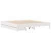vidaXL Cadre de lit sans matelas blanc 200x200 cm bois massif de pin