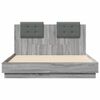 vidaXL Cadre de lit sans matelas sonoma gris 120x190 cm