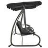 vidaXL Balancelle d'extérieur avec auvent Anthracite