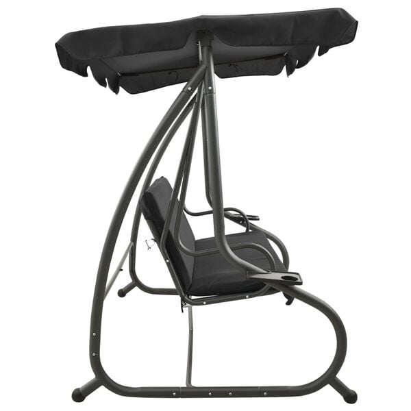 vidaXL Balancelle d'extérieur avec auvent Anthracite