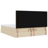 VidaXL Cadre de lit ottoman avec matelas cr&egrave;me 200x200cm tissu