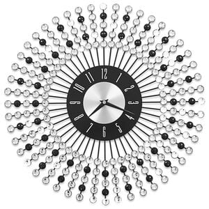 vidaXL Horloge murale M&eacute;tal 43 cm Noir