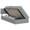 vidaXL Lit avec rangement et matelas Gris clair 90 x 190 cm Velours