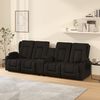 vidaXL Fauteuil inclinable et porte-gobelets 4 places noir similicuir