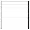 vidaXL T&ecirc;te de lit de remplacement m&eacute;tal noir 90 cm