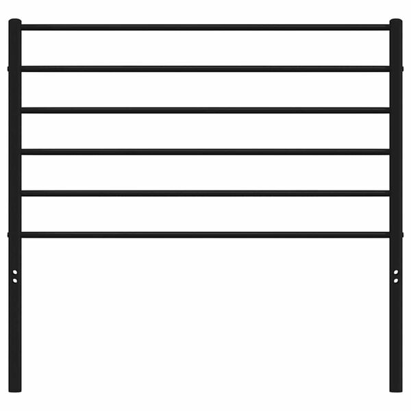 vidaXL T&ecirc;te de lit de remplacement m&eacute;tal noir 90 cm
