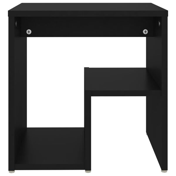 vidaXL Tables de chevet 2 pcs noir 40x30x40 cm bois d'ingénierie