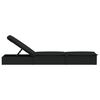 vidaXL Chaise longue 1 pc avec coussin noir 201x55x62cm r&eacute;sine tress&eacute;e