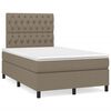 vidaXL Sommier &agrave; lattes de lit avec matelas taupe 120x190 cm tissu