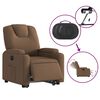 vidaXL Fauteuil inclinable &eacute;lectrique marron tissu