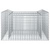 vidaXL Lit sur&eacute;lev&eacute; gabion Argent&eacute; 100 x 100 x 60 cm Acier galvanis&eacute;