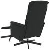 vidaXL Fauteuil inclinable de massage avec repose-pied noir similicuir