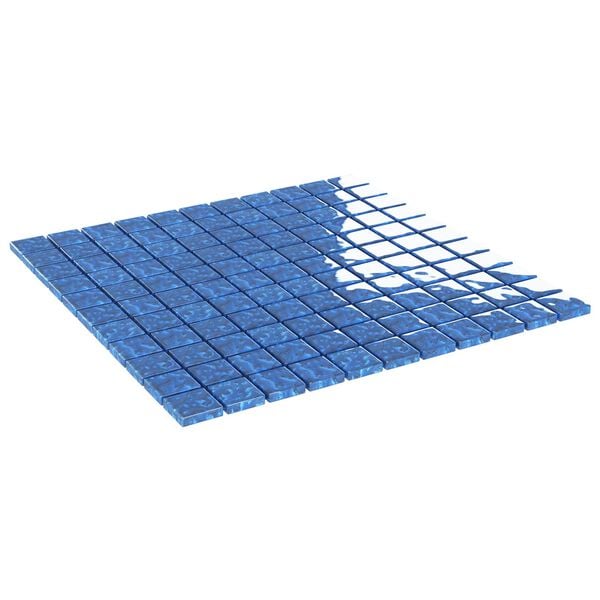vidaXL Carrelage en mosa&iuml;que 11 pcs Bleu 50 x 50 cm Verre
