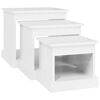 vidaXL Tables basses 3 pcs blanc brillant bois d'ingénierie