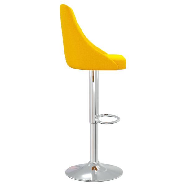 vidaXL Tabourets de bar lot de 2 jaune moutarde tissu