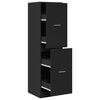 vidaXL Armoire d'apothicaire noir 40x41x144,5 cm bois d'ing&eacute;nierie