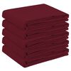 vidaXL Tissu de Table 5 pc Bordeaux 110 x 180 cm Polyester