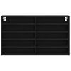 vidaXL Vitrine Ch&ecirc;ne noir 100 x 15 x 58 cm Bois d'ing&eacute;nierie