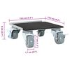 vidaXL Roulettes pour meubles 4 pi&egrave;ces avec &eacute;l&eacute;vateur 13,5 x 13,5 x 6 cm Acier 1300 kg