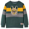 Sweatshirt pour enfants vert fonc&eacute; 116