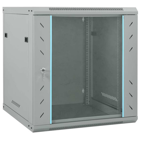 vidaXL Armoire réseau avec stockage Gris 60 x 45 x 65 cm Acier