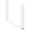 vidaXL Pieds de table basse en U, 2 pi&egrave;ces, blanc, 70 x (42-43) cm, acier