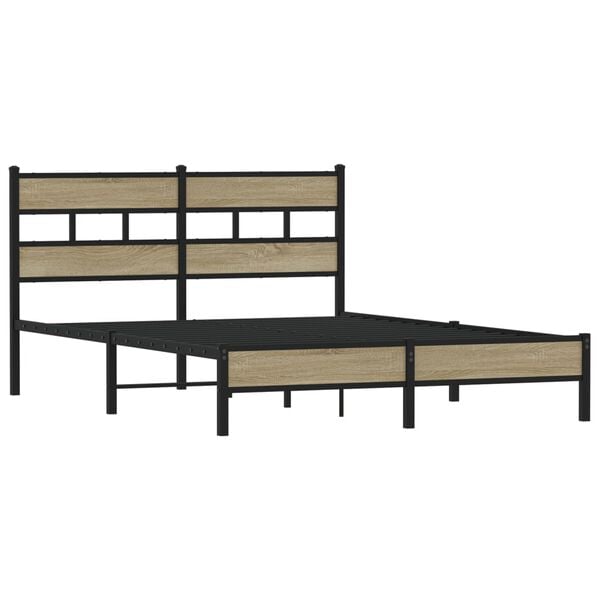 vidaXL Cadre de lit sans matelas ch&ecirc;ne sonoma 160x200 cm