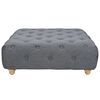 vidaXL Pouf Tissu 80 x 80 x 30 cm Gris foncé