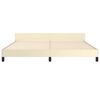 vidaXL Cadre de lit sans matelas cr&egrave;me 200x200 cm similicuir