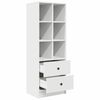 vidaXL Haut Armoire Blanc 45,5 x 34 x 127 cm Bois d'ingénierie