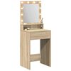 vidaXL Table de Toilette avec étagère Chêne Sonoma 50 x 41 x 135 cm