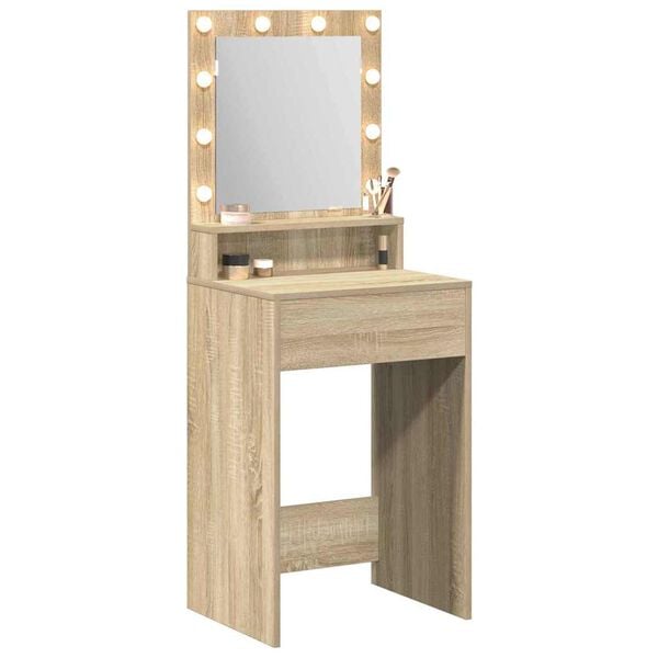 vidaXL Table de Toilette avec étagère Chêne Sonoma 50 x 41 x 135 cm