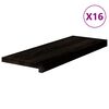 vidaXL Marches d'escalier 16 pcs marron foncé 70x25x2 cm chêne massif